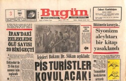 Bugün Gazetesi 3 Eylül 1968 - İç İşleri Bakanı Sükan Pis Turistler Kovulacak GZ103527 - 2