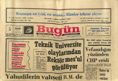 Bugün Gazetesi 5 Mayıs 1968 - Fransızcanın Arap Alfabesiyle Mükemmel Yazılacağı İspat Edildi GZ83611 - 1