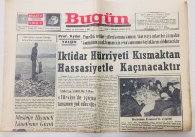 Bugün Gazetesi 8 Mart 1967 - İran Anayasası Değişiyor GZ53129 - 1