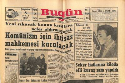 Bugün Gazetesi 8 Şubat 1967 - Boksör Muhammed Ali Yine Galip GZ77581 - 1