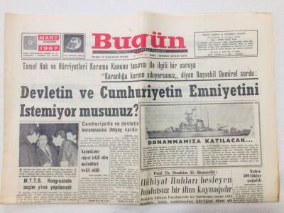 Bugün Gazetesi 9 Mart 1967 - Fenerbahçe Altınorduyu Kura İle Eledi GZ53128 - 1