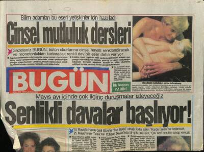 Bugün Gazetesi 9 Mayıs 1990 - Şenlikli Davalar Başlıyor GZ75220 - 1