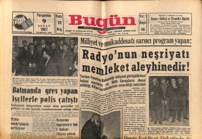 Bugün Gazetesi 9 Şubat 1967 - Mersinde Patlamamış Bombalar Çoğalıyor GZ77582 - 1
