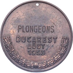  Bükreş 1953 Yılı 4.Dünya Gençlik ve Öğrenci Festivali Atlama Madalyonu MVM2076 - 3