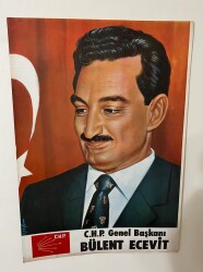 Bülent Ecevit Dev Boy Poster 50x70cm BRKT29 - Gökçekoleksiyon