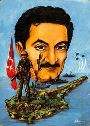 Bülent Ecevit - Kıbrıs Temalı Kartpostal (Orta Boy) KRT22616 - Gökçekoleksiyon
