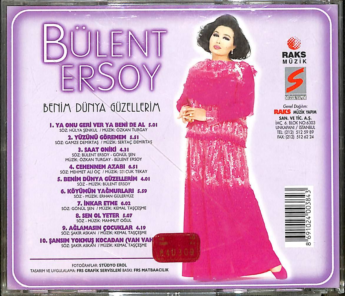 Bülent Ersoy - Benim Dünya Güzellerim CD (İkinci El) CD4434 - 2