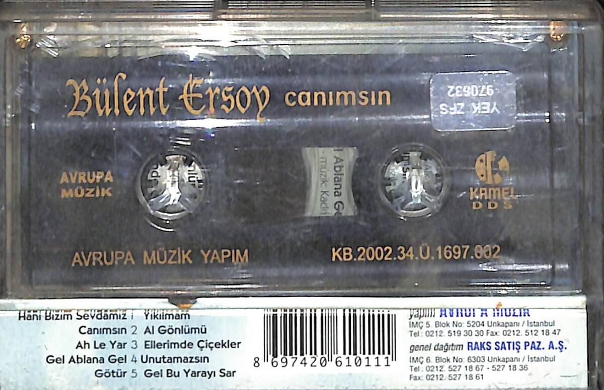 Bülent Ersoy - Canımsın Orijinal Kaset (İkinci El) KST30911 - 2