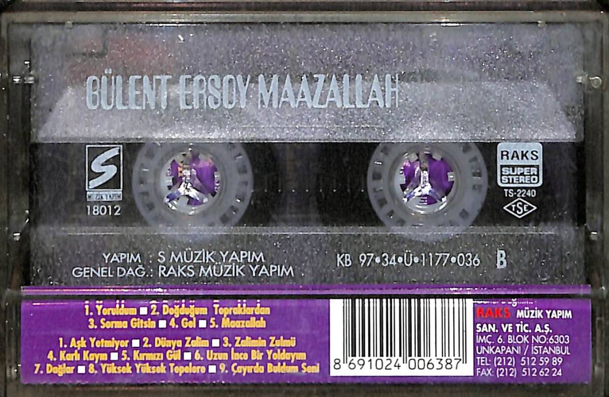 Bülent Ersoy - Maazallah Kaset (İkinci El) KST29377 - 2