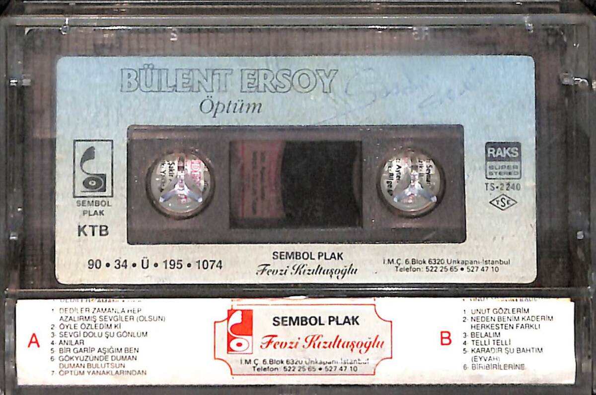 Bülent Ersoy - Öptüm Kaset (İkinci El) KST28596 - 2