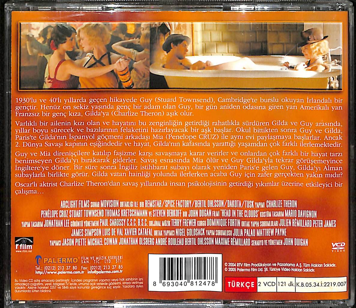 Bulutların Üzerinde – Head in the Clouds (2004) Orijinal VCD Film ' Charlize Theron, Penelope Cruz ' VCD28238 - 2
