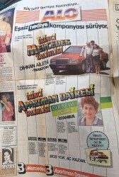 Bulvar Gazetesi 1 Ağustos 1984 - Alo Deterjan Reklamı - Diana Belini Doğrultamıyor GZ159398 - 2