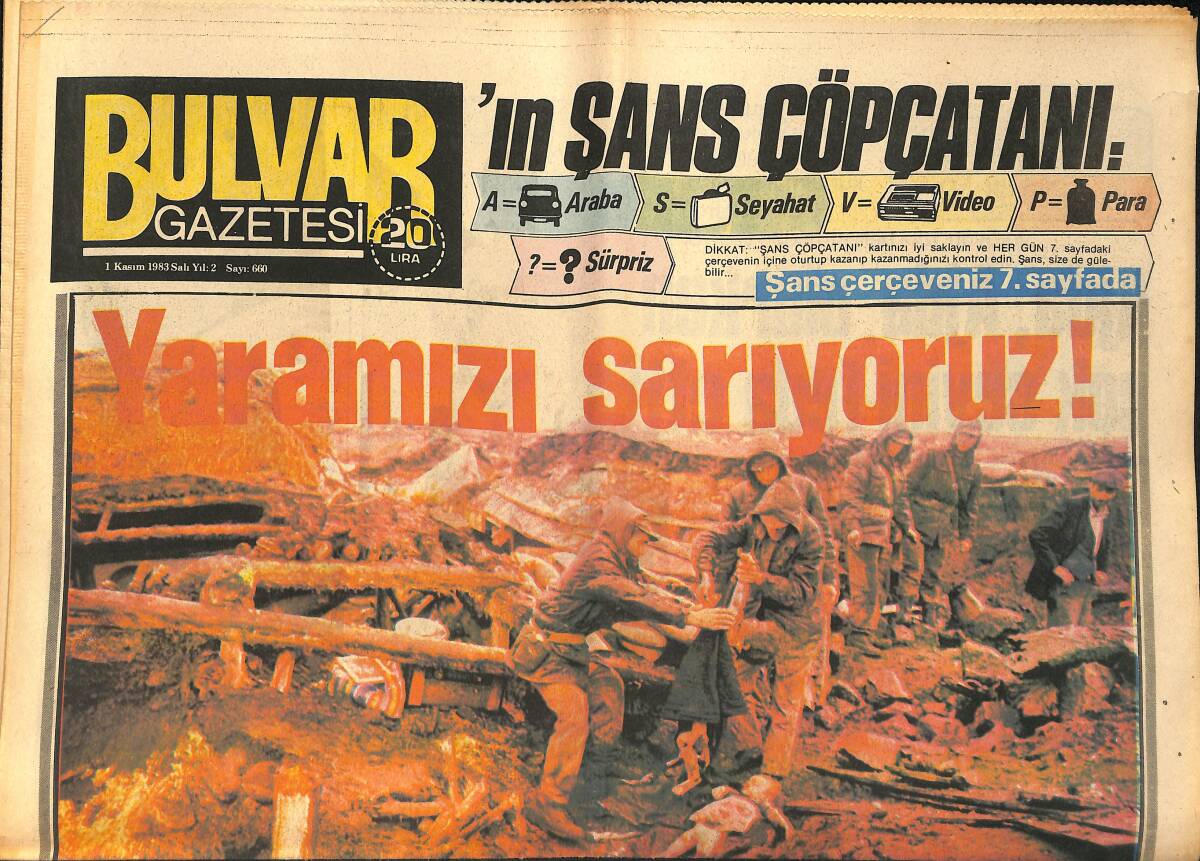 Bulvar Gazetesi 1 Kasım 1983 - Ajda Pekkan , Uzun Süre Amerika'da Kalarak Dedikodulardan Kurtulmaya Çalıştı GZ159230 - 1
