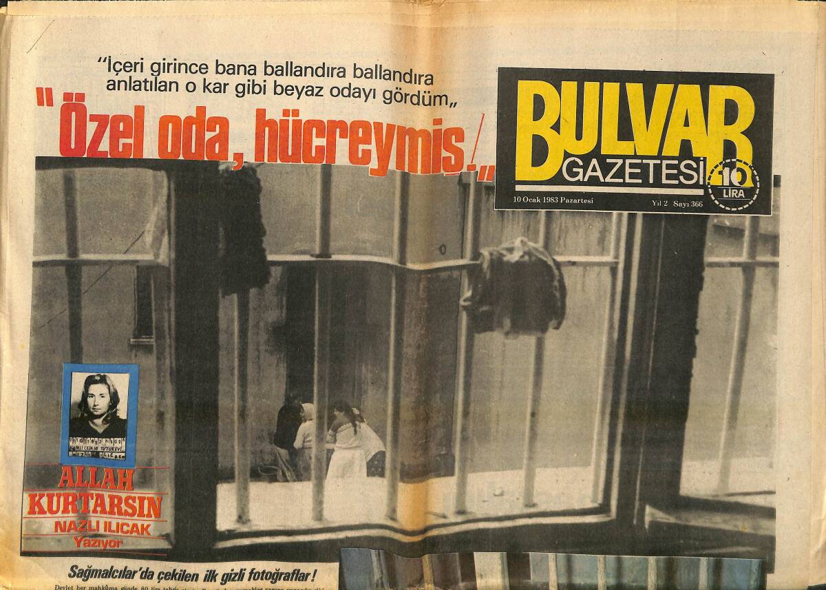 Bulvar Gazetesi 10 Ocak 1983 - Caroline'in Benzeri Sonia Viviani Aynı Filmde Oynadığı Kadir İnanır'a Aşık Olmuştu GZ150730 - 1