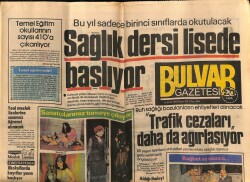 Bulvar Gazetesi 11 Eylül 1983 - Yunanlılara Her Telden Çalacağız * Müzeyyen Senar - Bülent Ersoy - Prenses Banu GZ72115 - 1