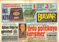 Bulvar Gazetesi 11 Mayıs 1987 - Saddam'a Suikast - Acıların Kadını Dalida GZ159271 - Gökçekoleksiyon