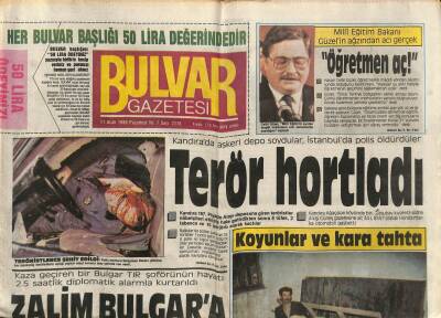 Bulvar Gazetesi 11 Ocak 1988 - Bayan Özalın Doğum Günü Papatyalara Yılbaşı GZ85151 - 1