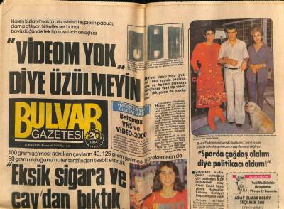 Bulvar Gazetesi 12 Eylül 1983 - Atalarımızdan 100 Misli Fazla Tuz Yiyoruz ! GZ72116 - 2