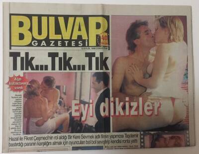 Bulvar Gazetesi 12 Eylül 1998 - Müthiş İkili TGRT İçin Çekilecek Marziye Adlı Dizinin Başrollerini Gülben Ergen İle Kadir İnanır Paylaşacak GZ26821 - 1