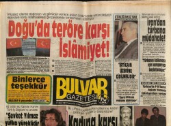 Bulvar Gazetesi 12 Ocak 1987 - Doğuda Teröre Karşı İslamiyet ! GZ62582 - 1