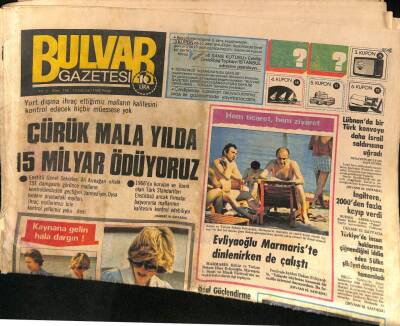 Bulvar Gazetesi 13 Haziran 1982 - Lübnanda Bir Türk Konvoyu Daha İsrail Saldırısına Uğradı - Çürük Mala Yılda 15 Milyar Ödüyoruz GZ92043 - 1