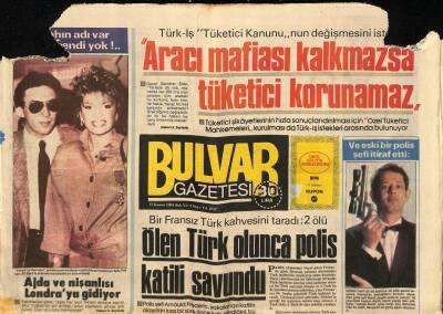 Bulvar Gazetesi 13 Kasım 1984 - Ajda Pekkan Ve Nişanlısı Londraya Gidiyor GZ114619 - 1