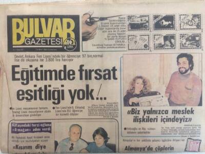 Bulvar Gazetesi 13 Mart 1982 - Eğitimde Fırsat Eşitliği Yok GZ35134 - 1