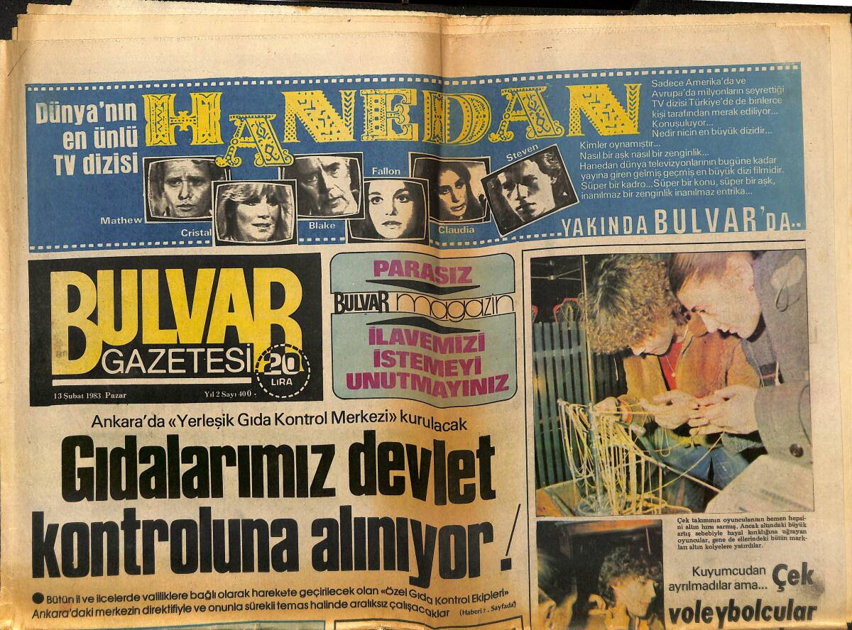 Bulvar Gazetesi 13 Şubat 1983 - Muazzez Abacı Herkese Kan Verebileceğini Öğrenince Çok Sevindi GZ150739 - 1