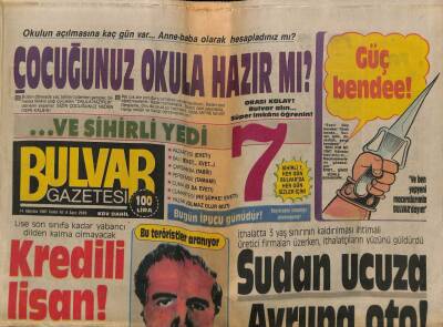 Bulvar Gazetesi 14 Ağustos 1987 - Anaptan Fire , Süha Baykal İstifa Etti ! GZ70271 - 1