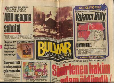 Bulvar Gazetesi 14 Aralık 1985 - Zerrin Özer Kaza Geçirdi , Ağır Yaralandı GZ117278 - 1
