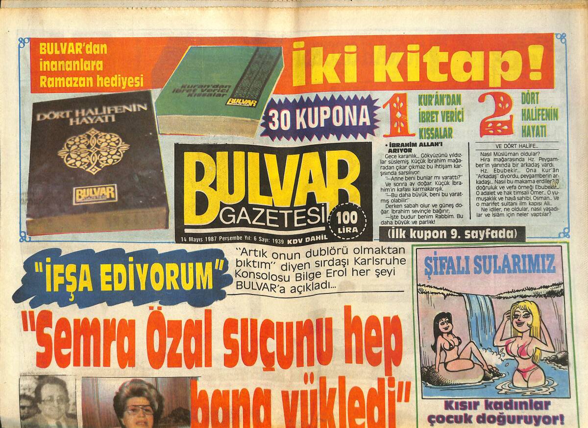 Bulvar Gazetesi 14 Mayıs 1987 - Napoli Maradona İçin Kampanya Açtı - Lüks Otomobil Fiyatına At Satıldı GZ159274 - 1