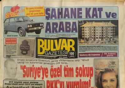 Bulvar Gazetesi 14 Temmuz 1987 - Biri Bebek Üç Kişiyi Balta İle Parçaladılar ! GZ62003 - 2