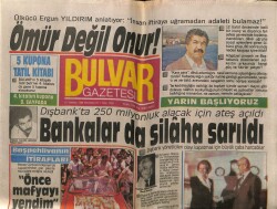 Bulvar Gazetesi 14 Temmuz 1988 - Bankalarda Silaha Sarıldı GZ61382 - 1
