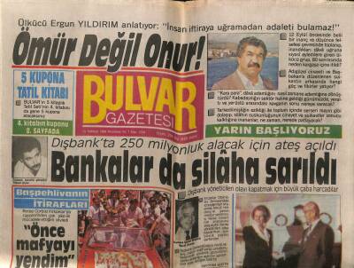 Bulvar Gazetesi 14 Temmuz 1988 - Bankalarda Silaha Sarıldı GZ61382 - 1