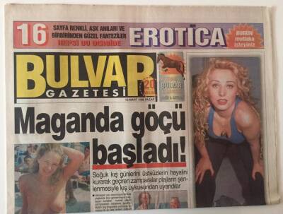 Bulvar Gazetesi 15 Mart 1998 - Beyazın Son Gözdesi Tanya GZ26743 - 1