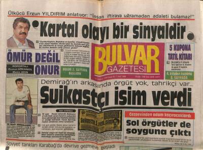 Bulvar Gazetesi 15 Temmuz 1988 - Amerikan Küstahlığı GZ61373 - 1