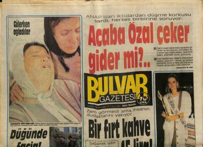 Bulvar Gazetesi 16 Ekim 1986 - Acaba Özal Çeker Gider Mi ? GZ62620 - 2