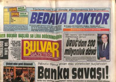 Bulvar Gazetesi 16 Mart 1988 - Üruğdan 200 Milyonluk Dava GZ83974 - 1