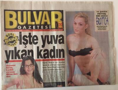 Bulvar Gazetesi 16 Mayıs 1999 - Hamdi Alkanın Yuvasını Oryantal Sevda Seren yıktı GZ26727 - 1