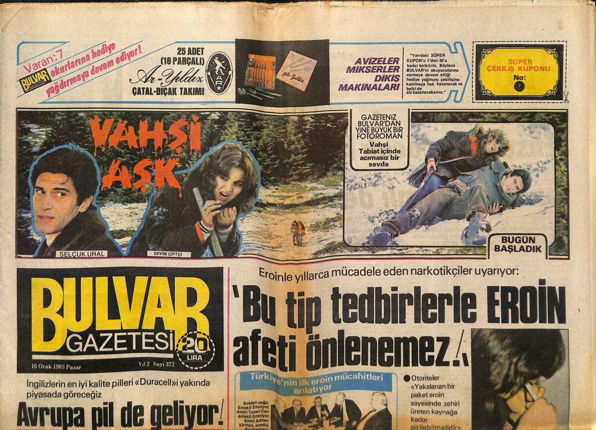 Bulvar Gazetesi 16 Ocak 1983 - Prof. Aldıkaçtı , Alman Anayasasını İncelemek İçin Bonn'a Gidiyor GZ150725 - 1