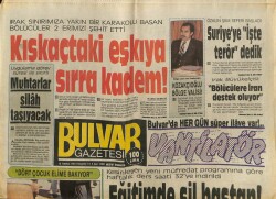Bulvar Gazetesi 16 Temmuz 1987 - Muhtarlar Silah Taşıyacak GZ62002 - 2