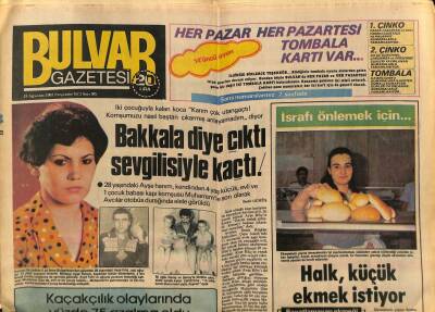Bulvar Gazetesi 18 Ağustos 1983 - Yeşilçama Taze Kan GZ62609 - 1