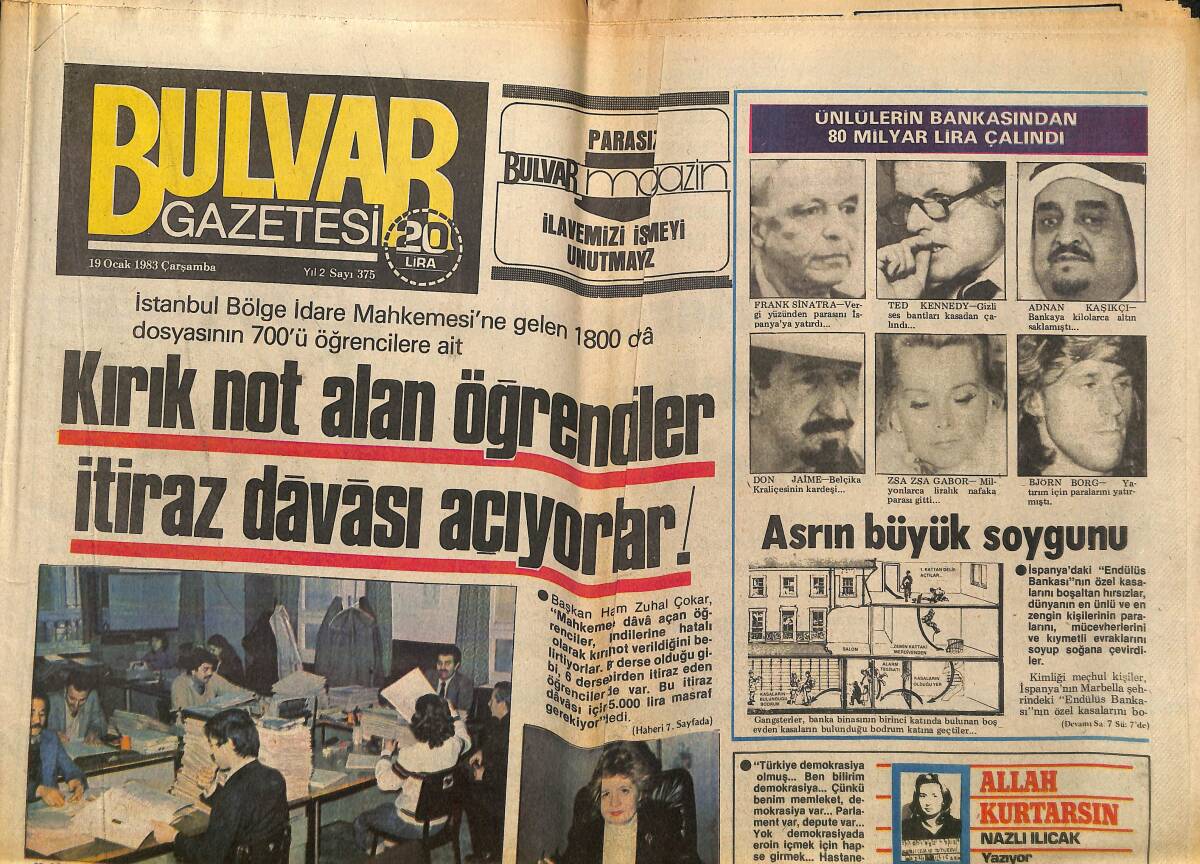 Bulvar Gazetesi 19 Ocak 1983 - Walesa , Lenin Tersanesi'ndeki İşine Dönmek İstiyor GZ150744 - 1
