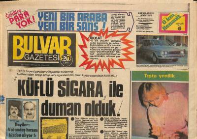 Bulvar Gazetesi 19 Temmuz 1983 - Küflü Sigara İle Duman Olduk GZ114453 - 1