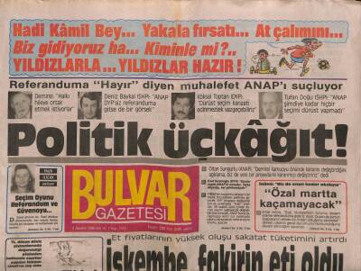 Bulvar Gazetesi 2 Ağustos 1988 - Eyüp Aşık Ve Dansöze Dolar Yağmuru GZ89036 - 1