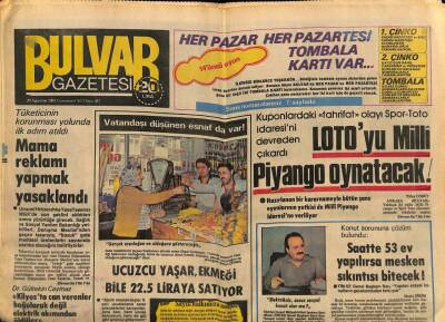 Bulvar Gazetesi 20 Ağustos 1983 - Kazım Taşkent 90 Yaşında Bir Delikanlı GZ62606 - 1