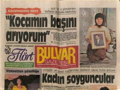 Bulvar Gazetesi 20 Ağustos 1988 - Adli Tıba Gönderilen Kafatası Postada Kayboldu GZ62000 - 1