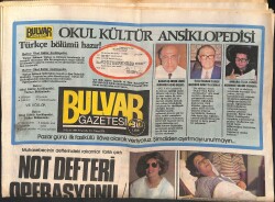 Bulvar Gazetesi 20 Eylül 1984 - Müşerref Tezcan , Yine Eşini Suçladı - Ve İbrahim Tatlıses Evleniyor GZ159377 - Gökçekoleksiyon