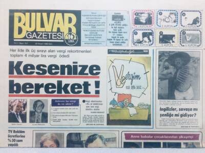 Bulvar Gazetesi 20 Nisan 1982 - Kesenize Bereket GZ42406 - 1