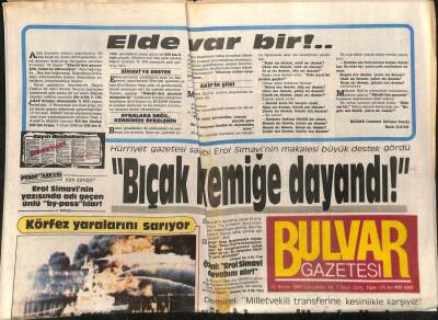 Bulvar Gazetesi 20 Nisan 1988 - 8 Türk Şoför Irakta Öldürüldü GZ89032 - 1